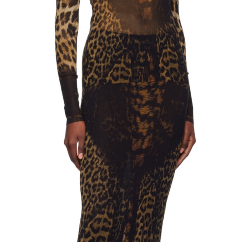 Jean Paul Gaultier - Leopard Print Maxi Skirt and Top Set